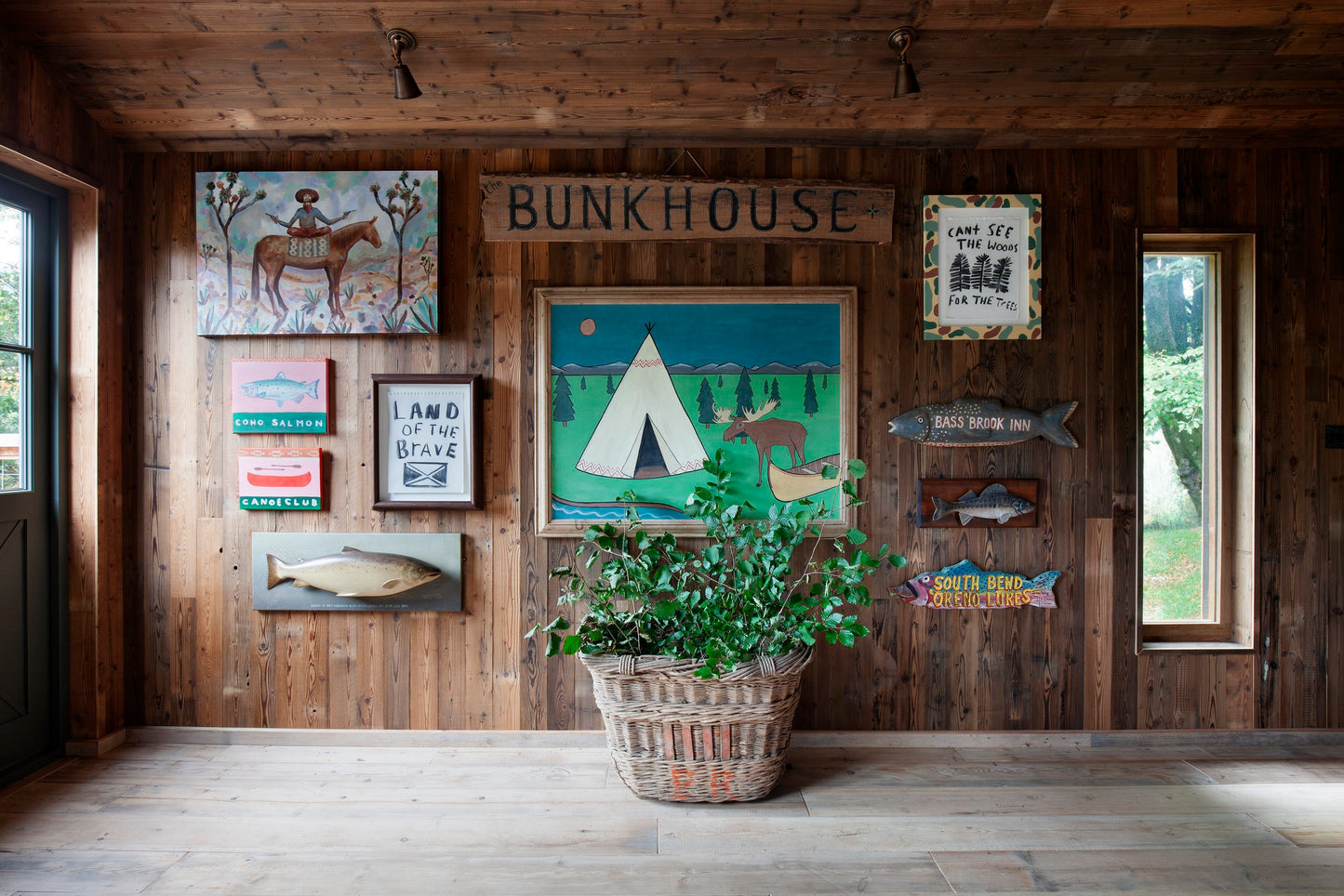 Naive Moose and Teepee Painting