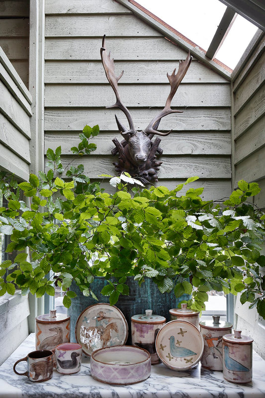 Carved Black Forest Deer Head
