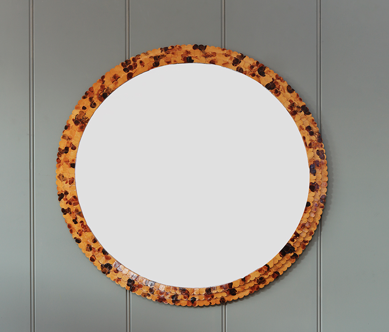 Hám Scalloped Edge Mirror - Tortoiseshell