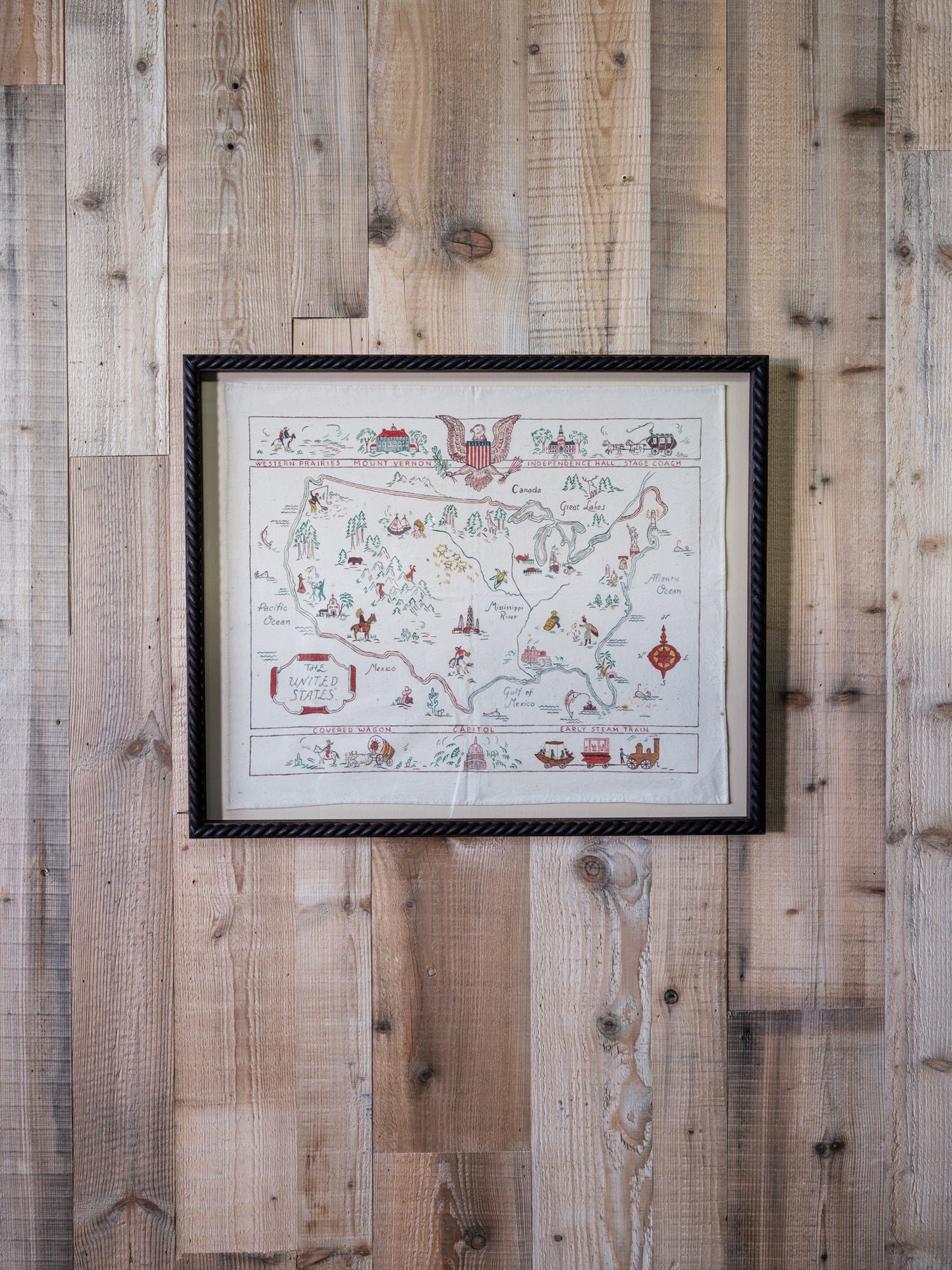 Folk Art Pictograph Map