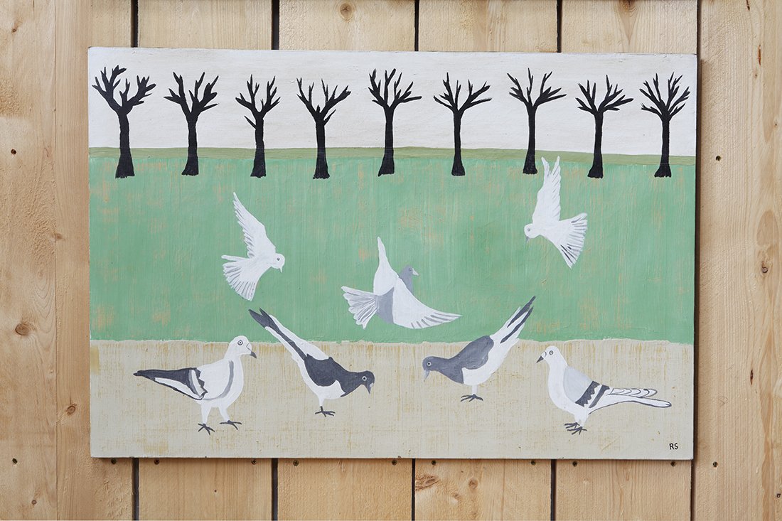 Folk Art Pigeon Paintings
