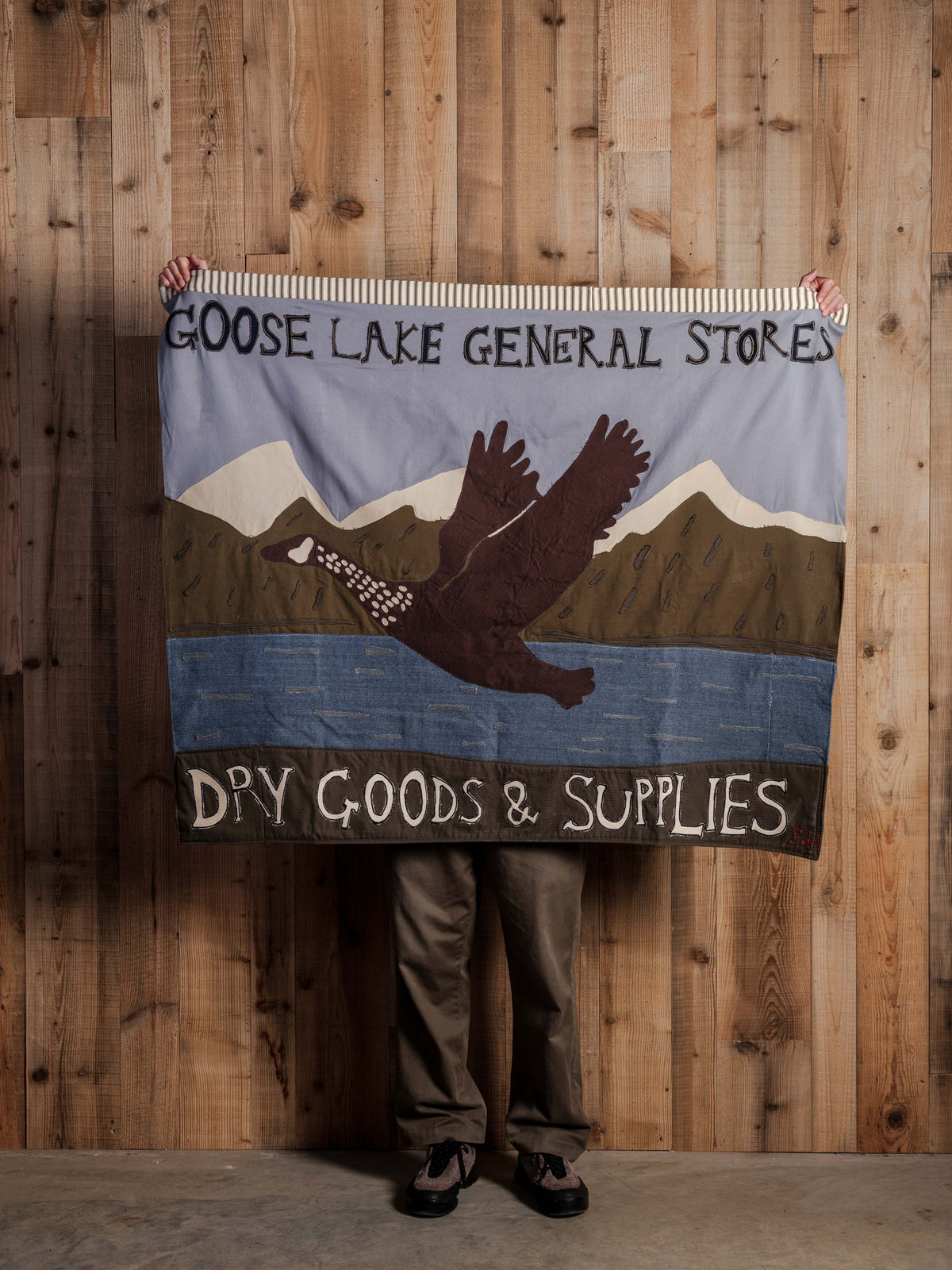 "Goose Lake General Stores" Tapestry Flag