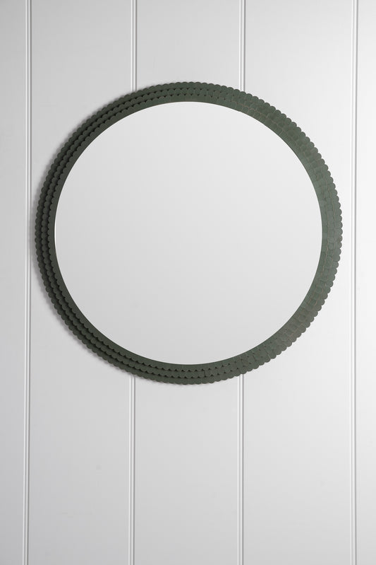 HÁM Scalloped Edge Mirror - Bronze Green