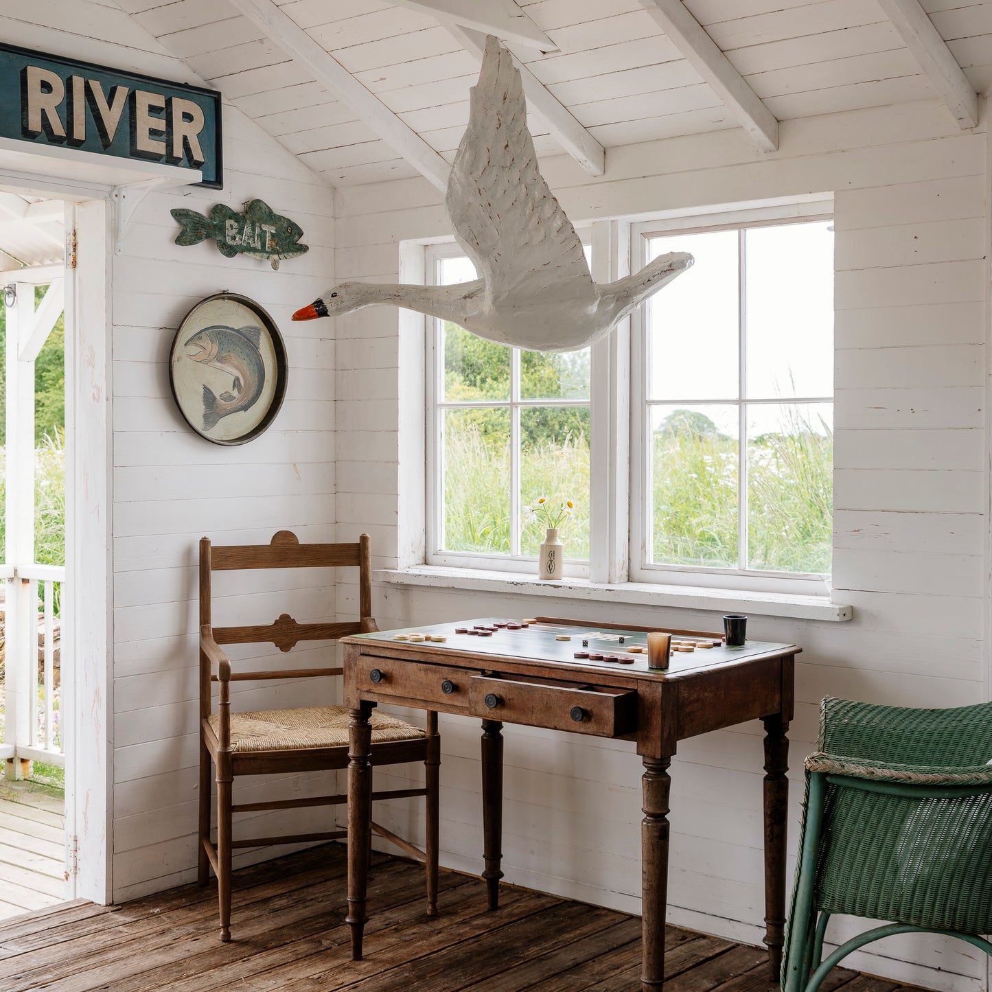 Lake House Folky Backgammon Table