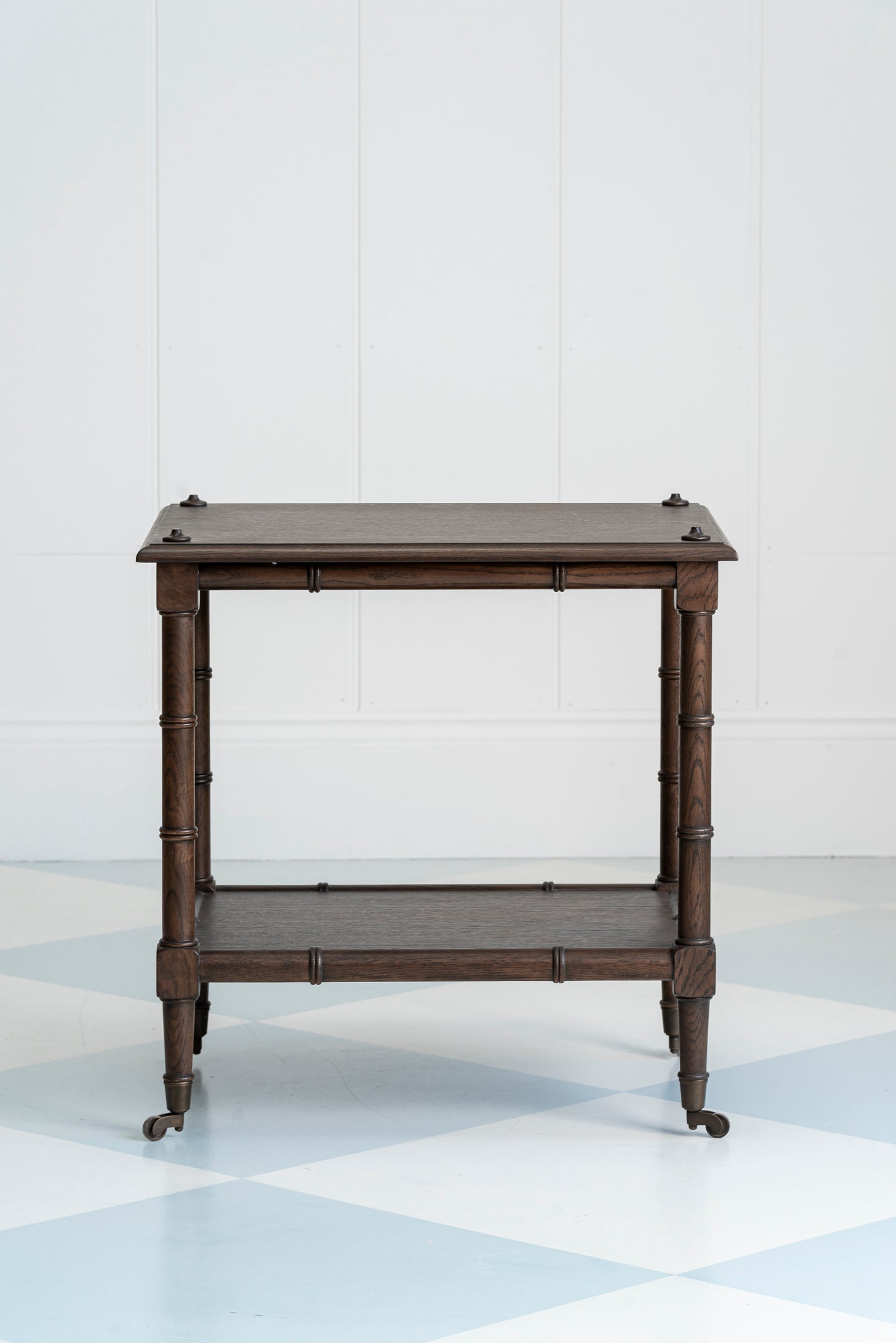 The Bamboo Side Table - Dark Timber