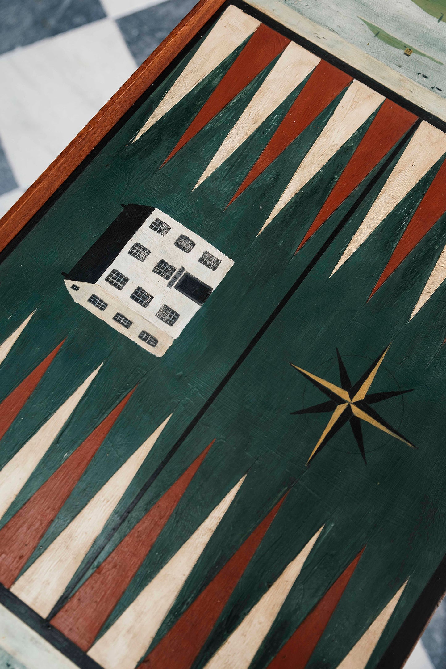 Coastal Folky Backgammon Table