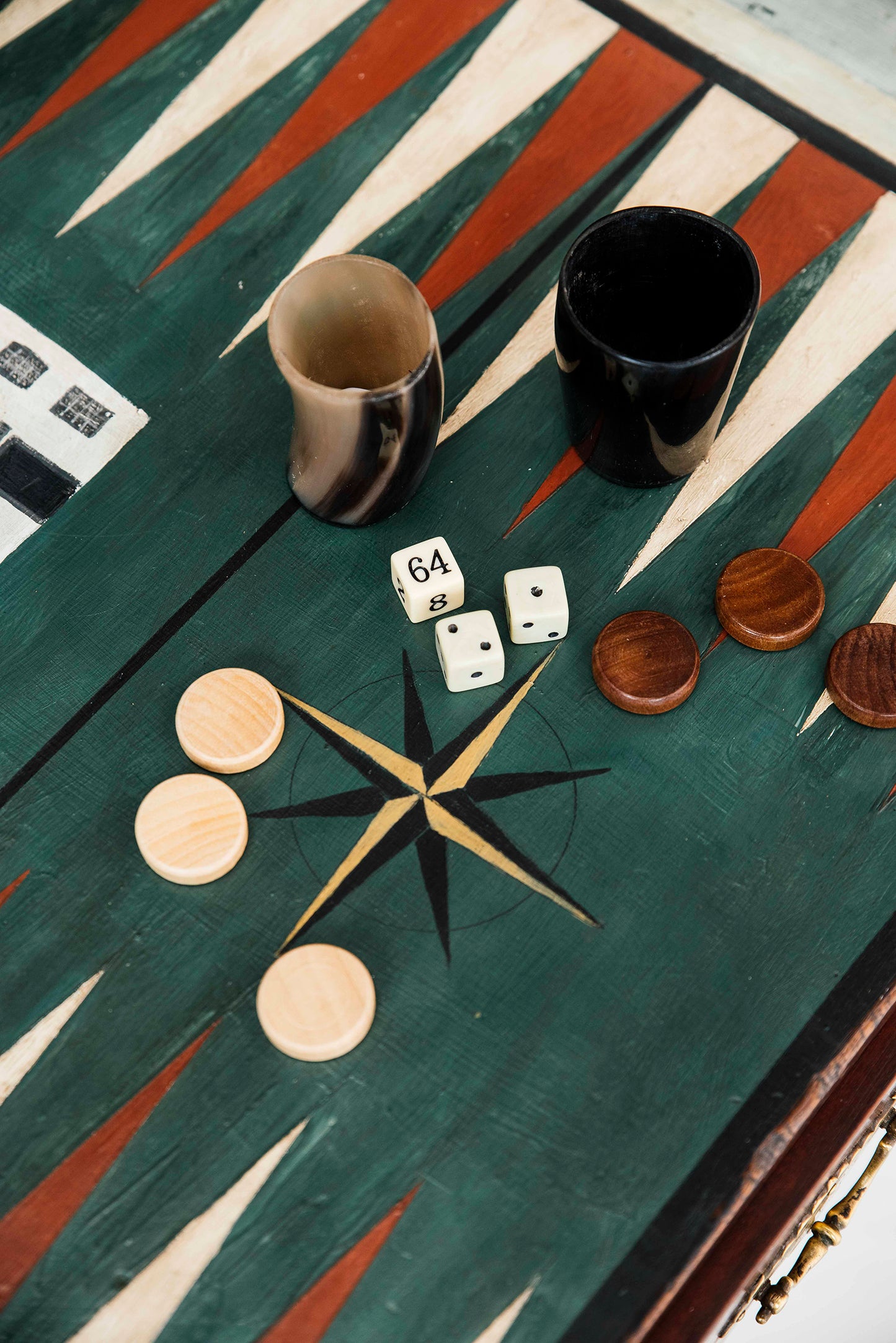 Coastal Folky Backgammon Table