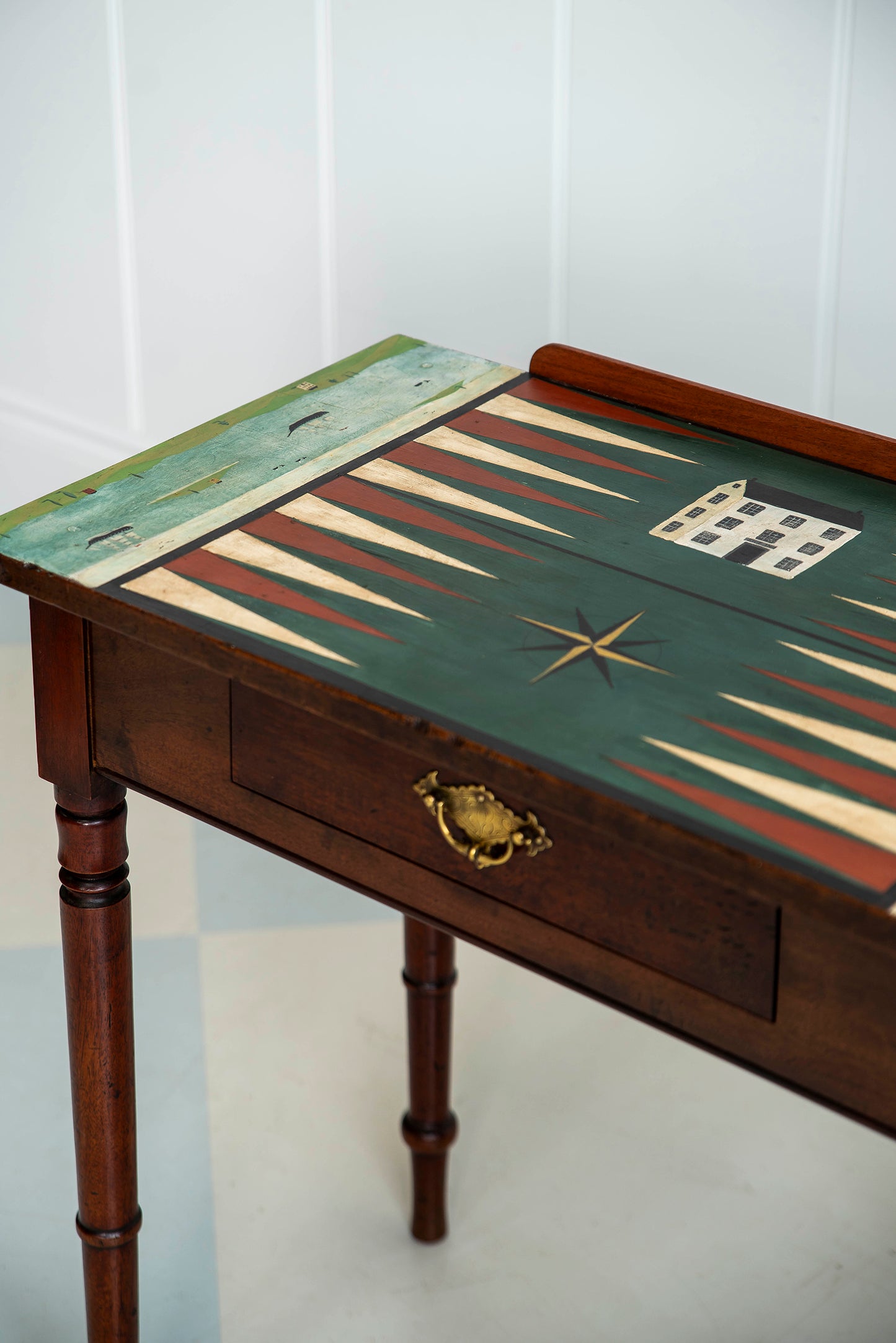 Coastal Folky Backgammon Table