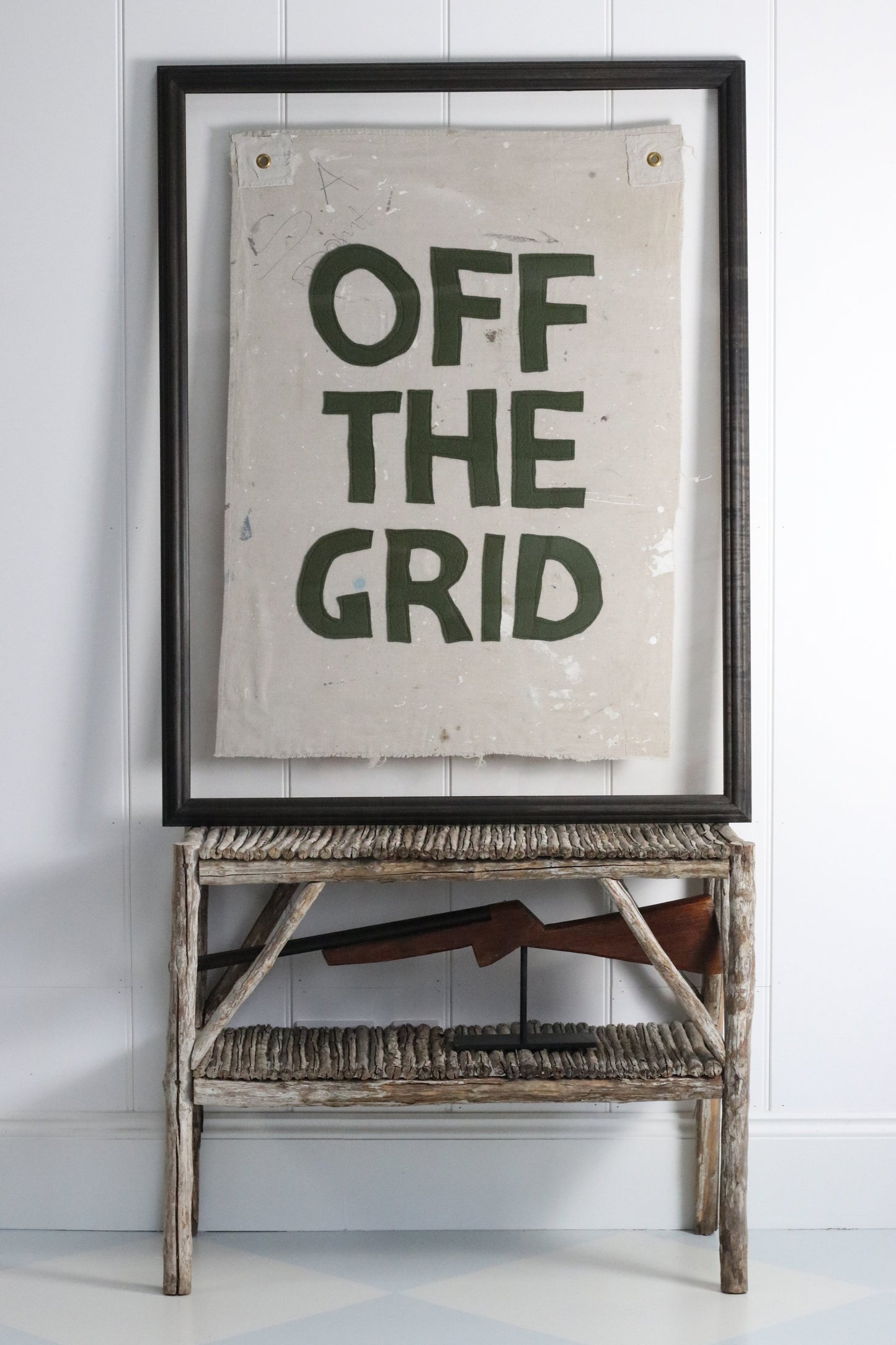 "Off the Grid" Framed Flag