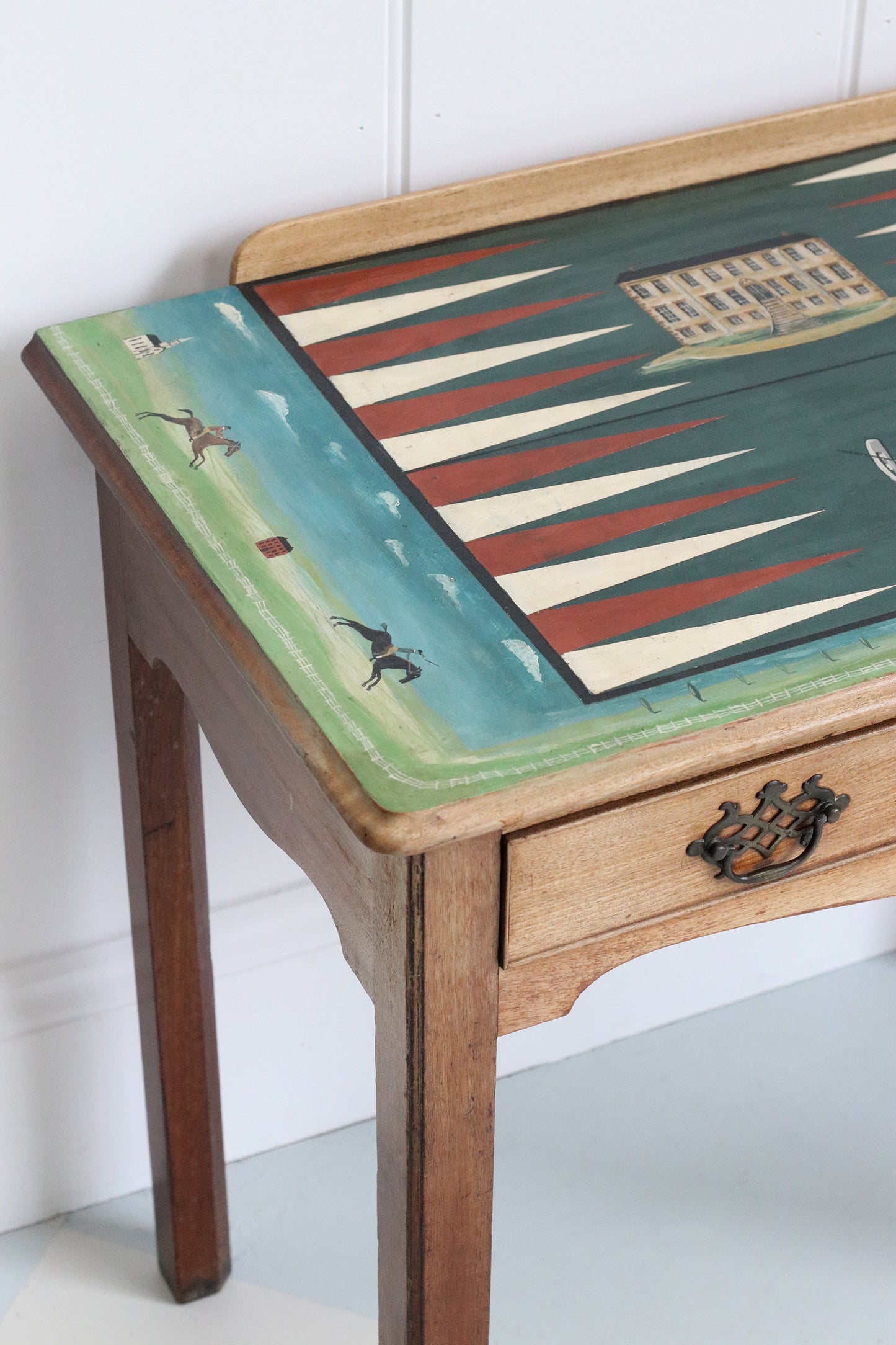 Country Folky Backgammon Table