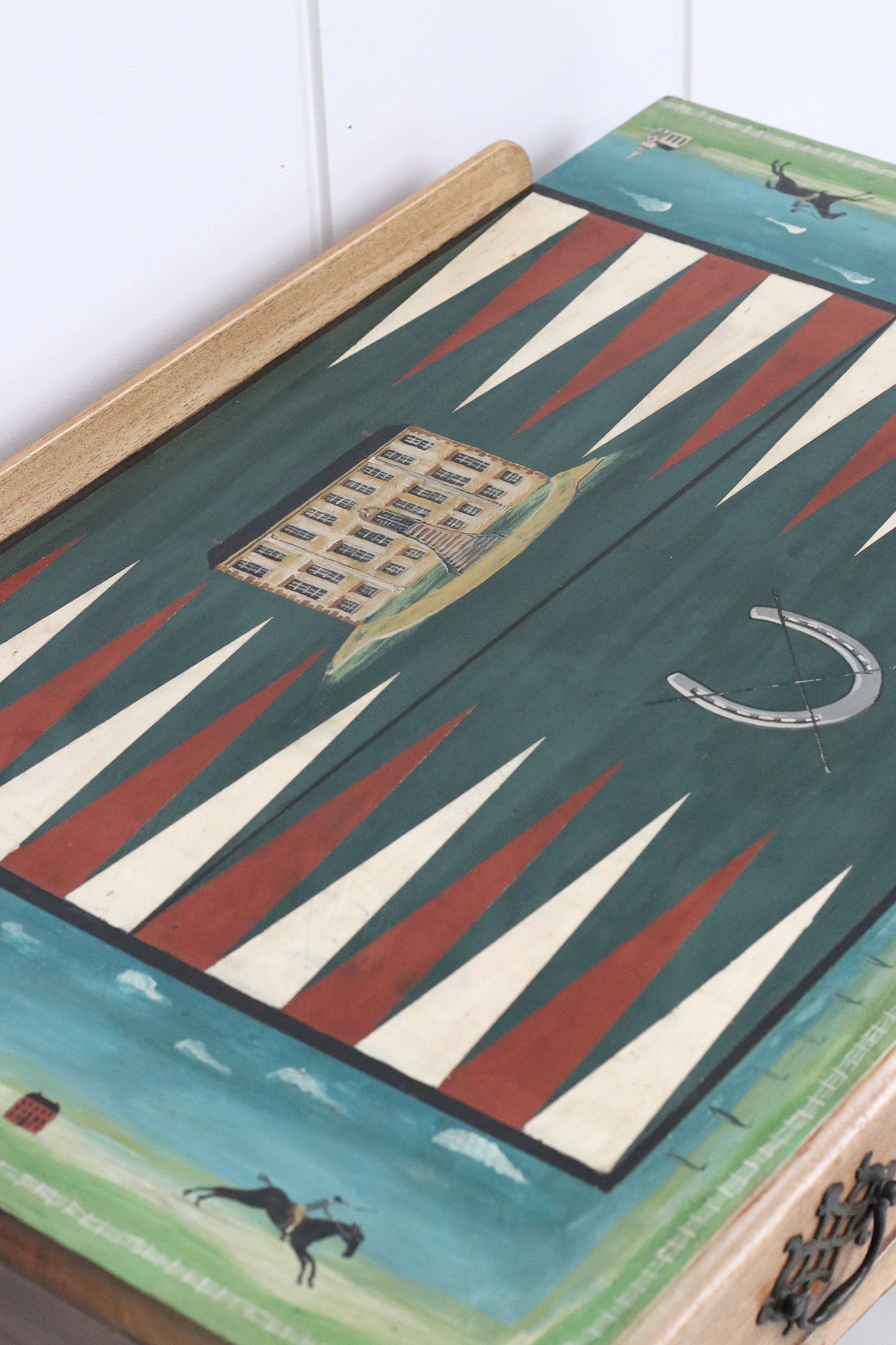 Country Folky Backgammon Table