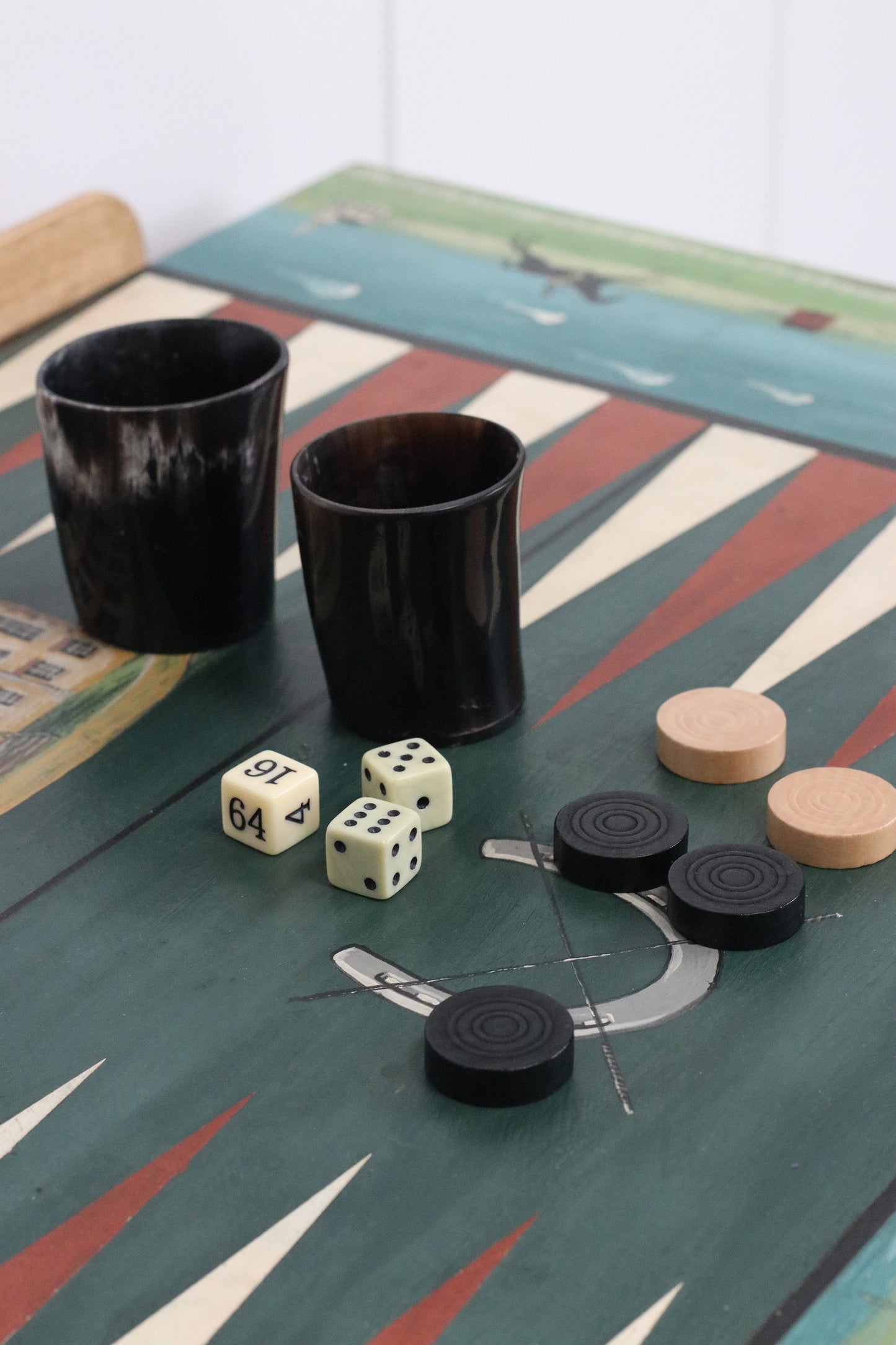 Country Folky Backgammon Table