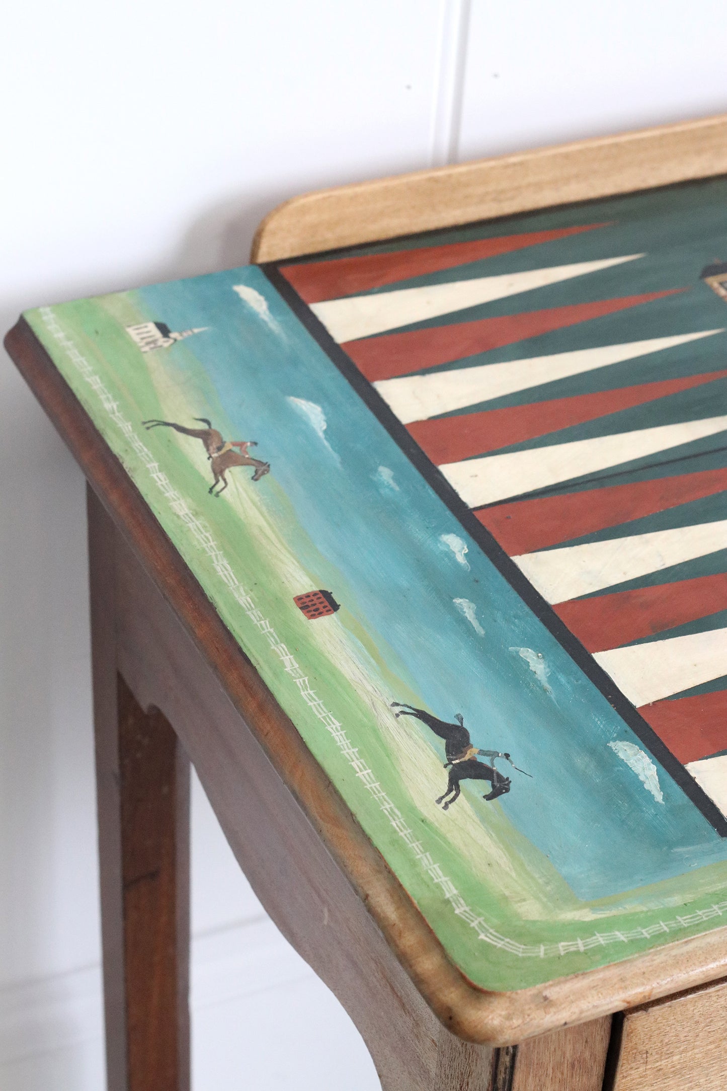 Country Folky Backgammon Table