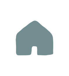 Hand drawn illustration of a cabin