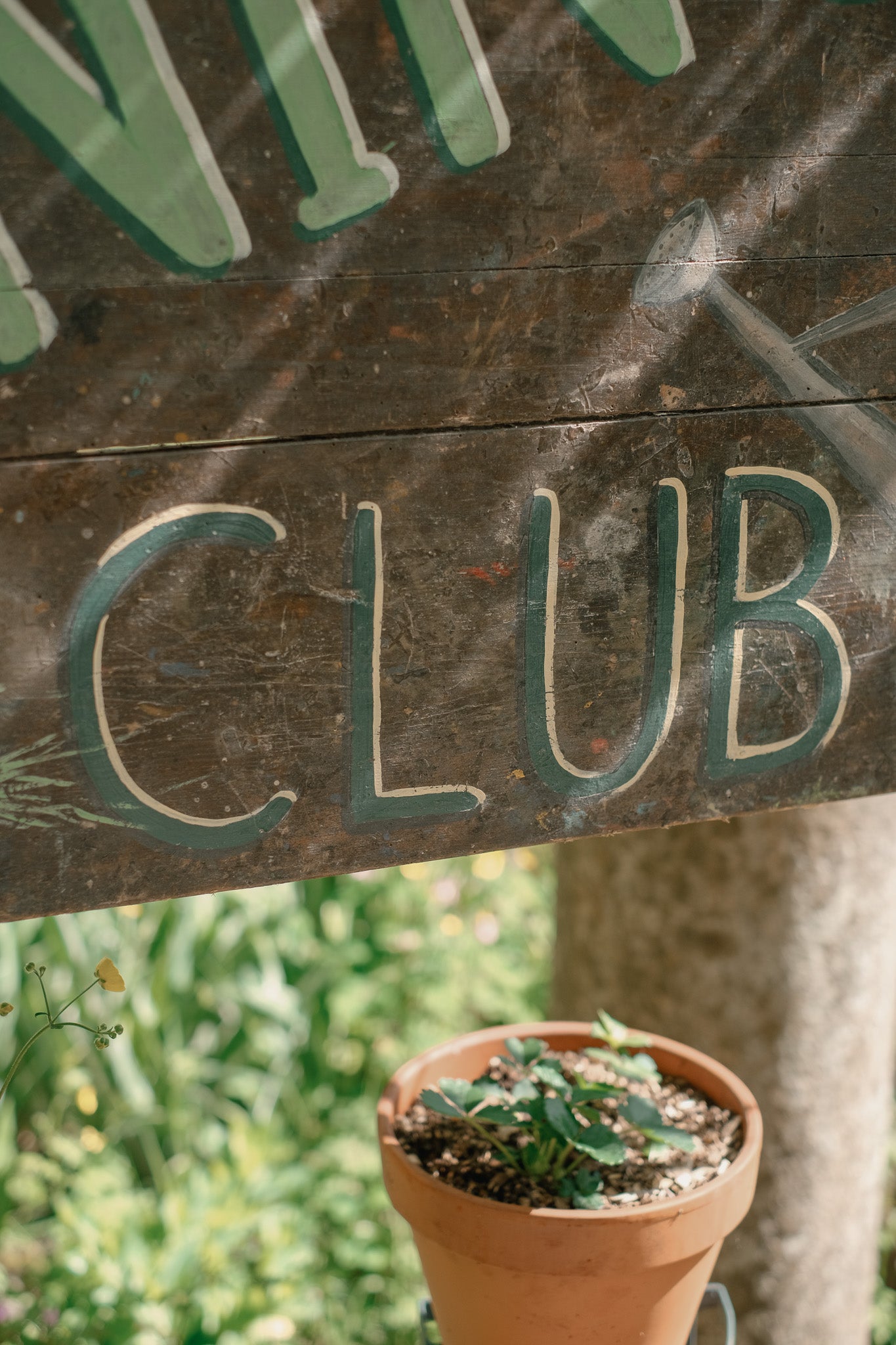 Gardening Club Wooden Sign