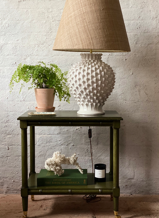 Bamboo Side Table - India Yellow