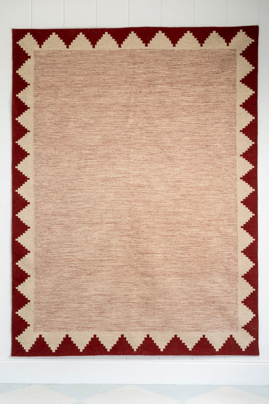 Arrow Rug - Natural & Red