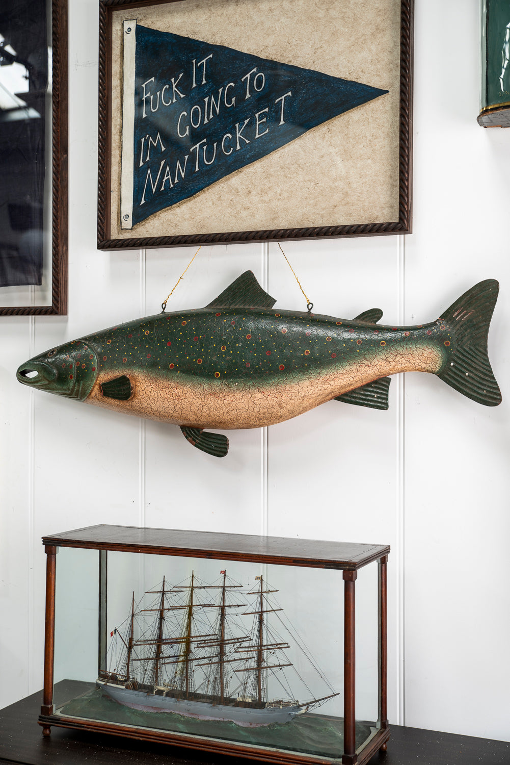 Hanging Metal Salmon