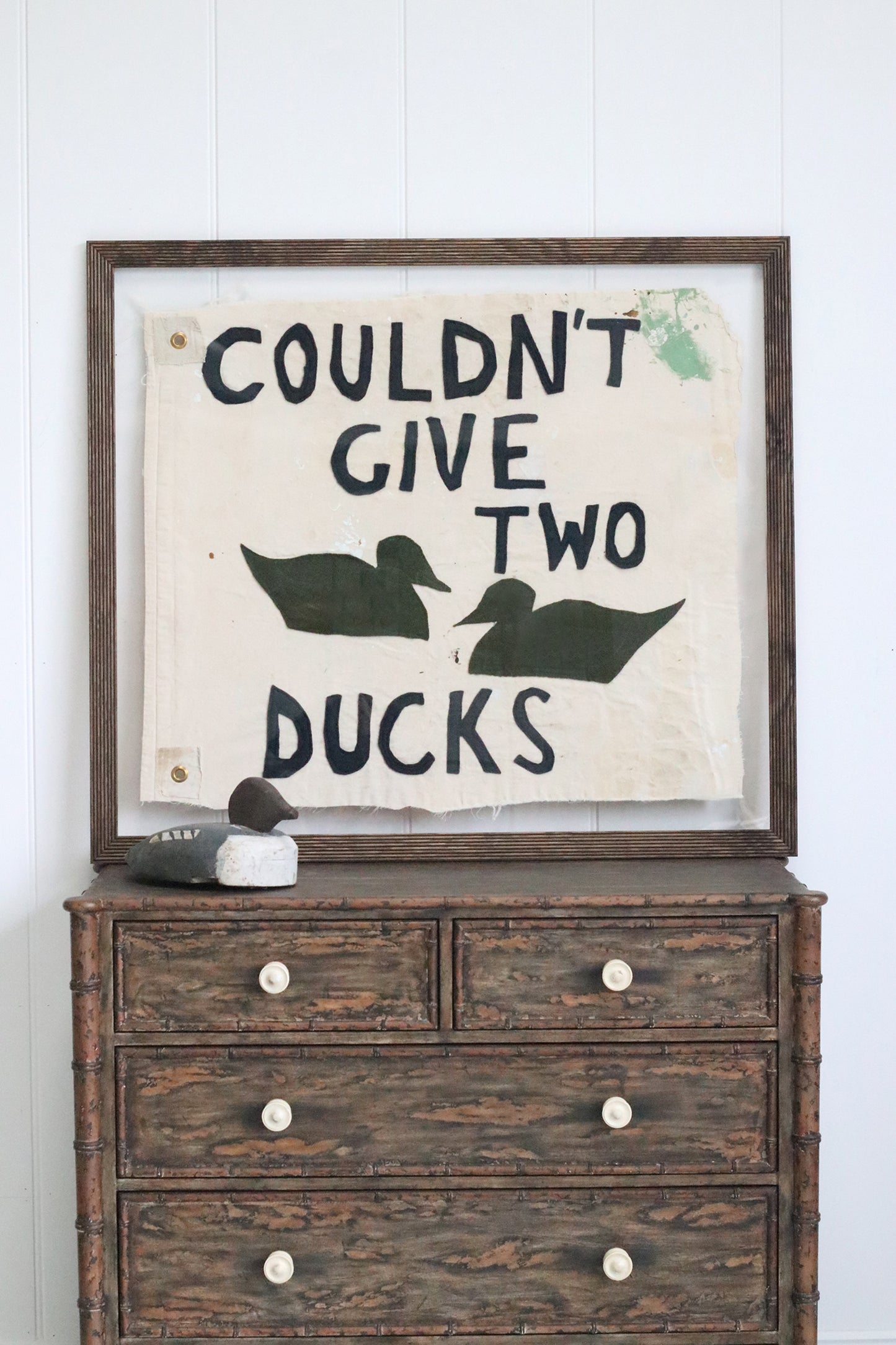 "Couldn't Give Two Ducks" Framed Flag