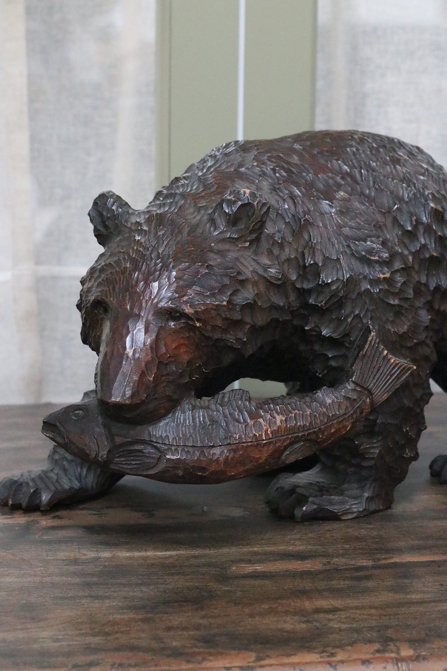 Carved Wooden Bear