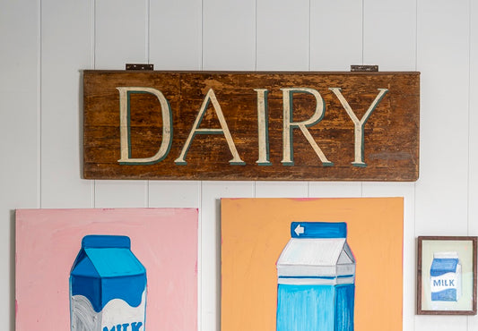 Wooden Dairy Sign