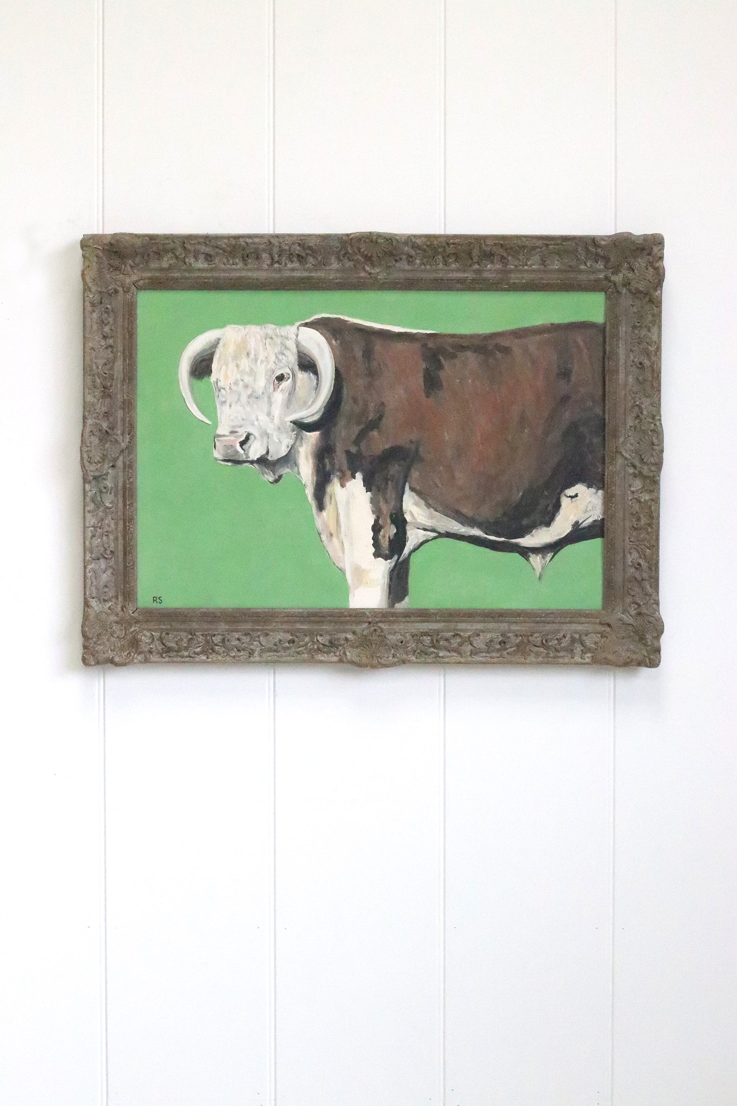 "The Bull" Naive Painting