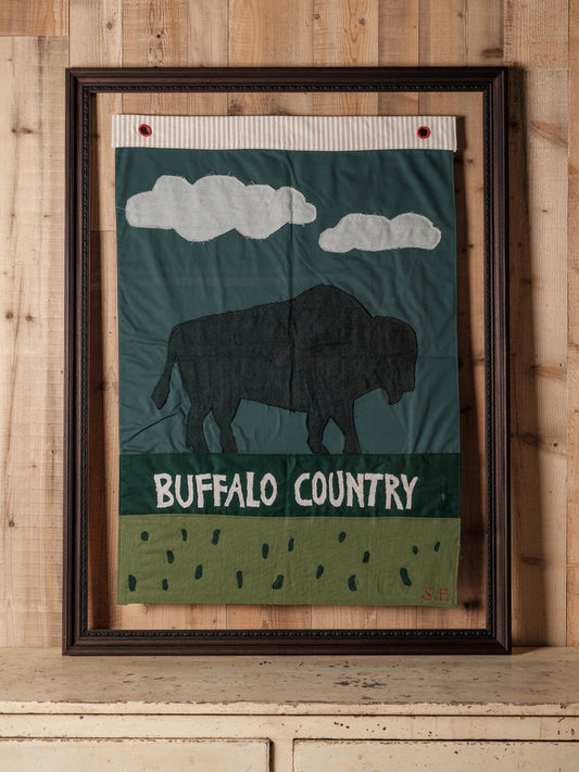 "Buffalo Country" Tapestry Flag