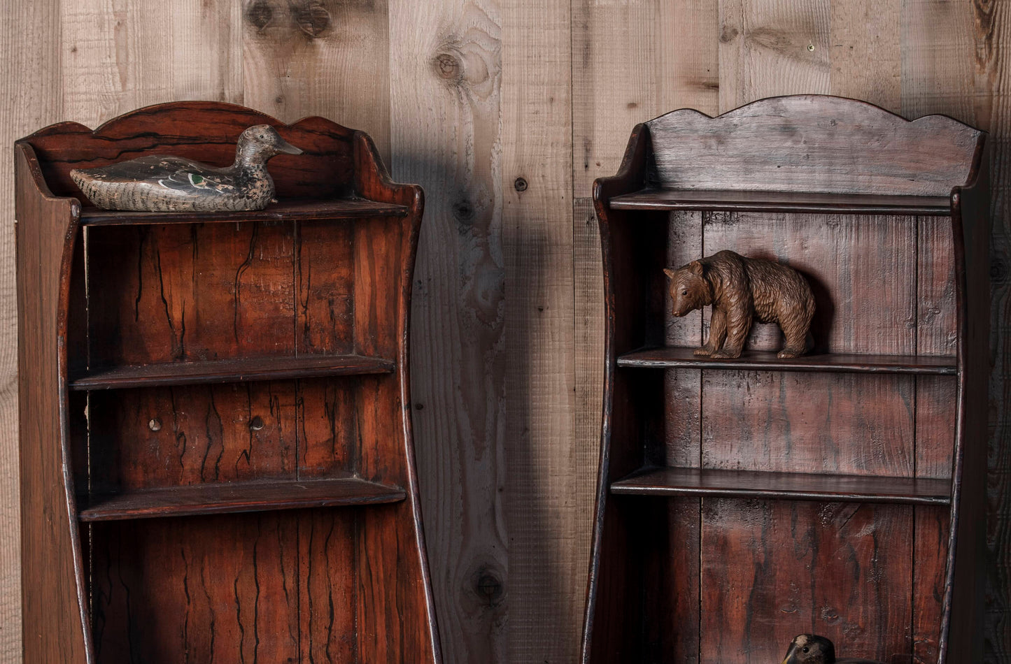 Pair of 19th Century Waterfall Bookcases