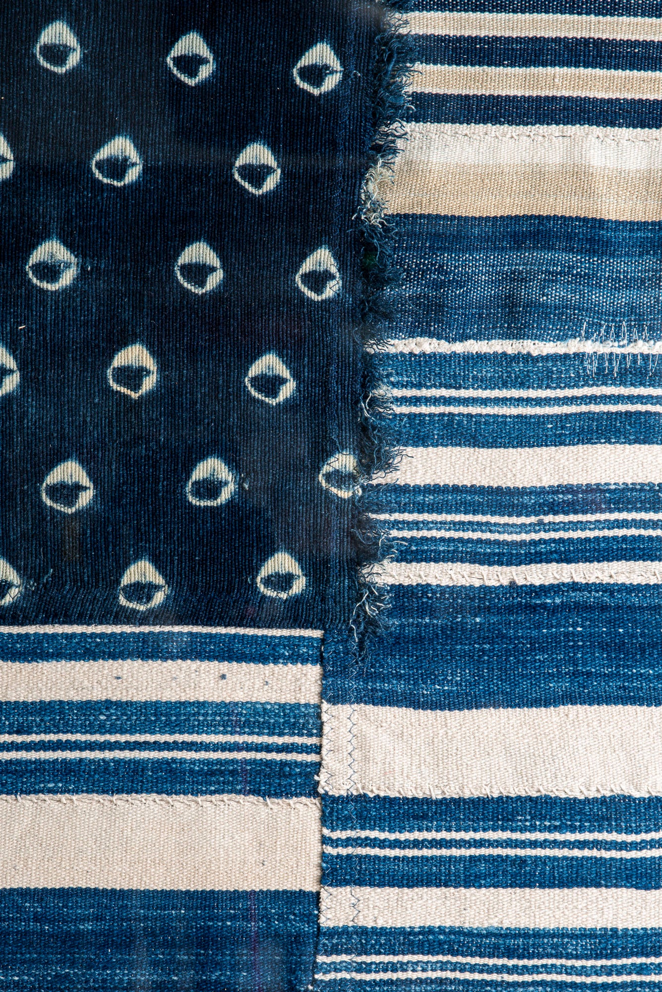 "Indigo Stripes" Framed Flag