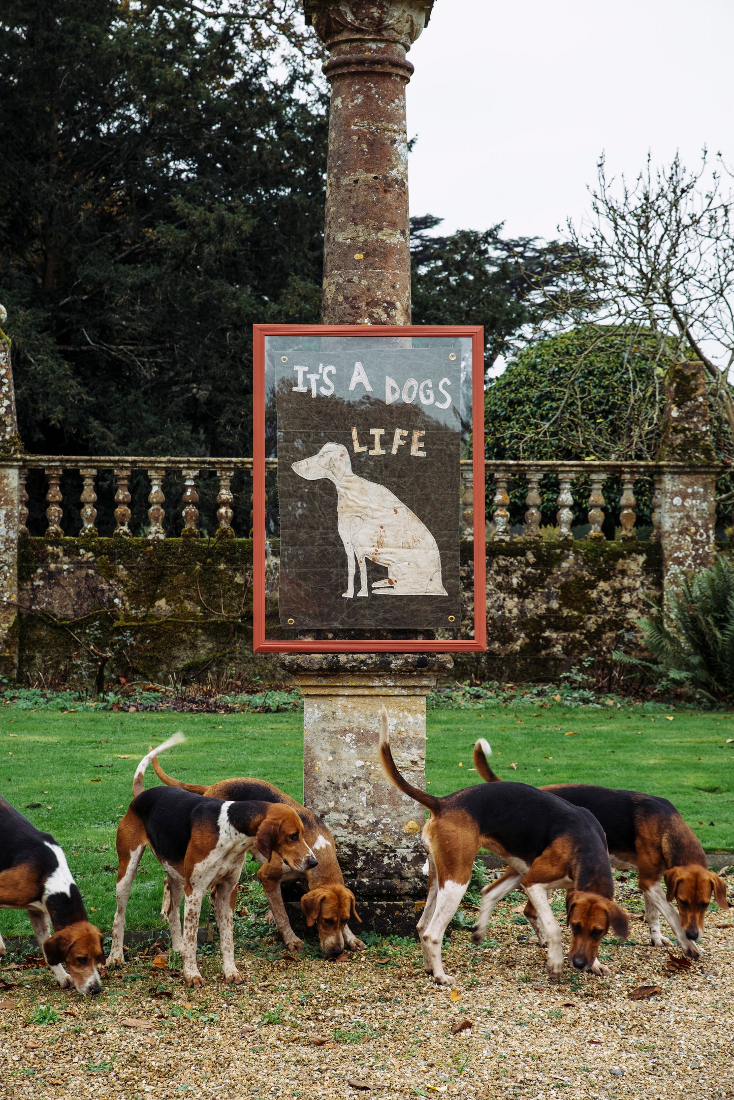 "It's a Dogs Life" Framed Flag