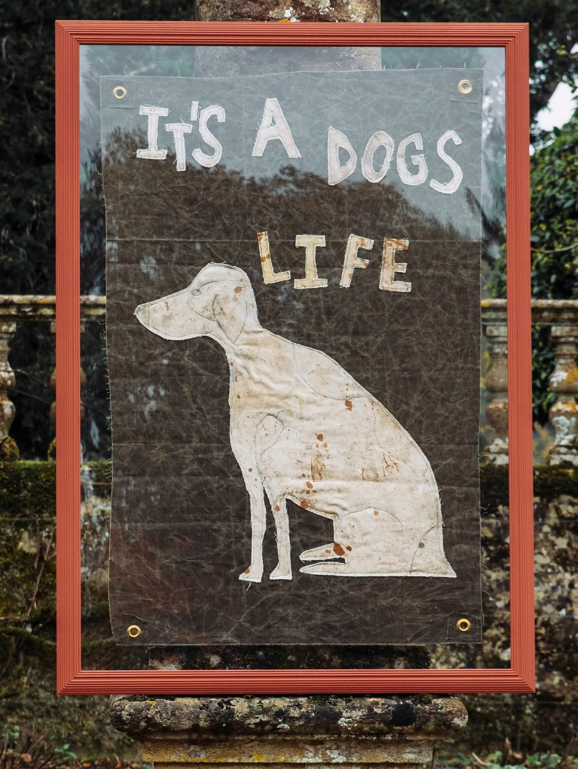 "It's a Dogs Life" Framed Flag