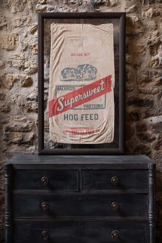 Framed Hog Feed Sack