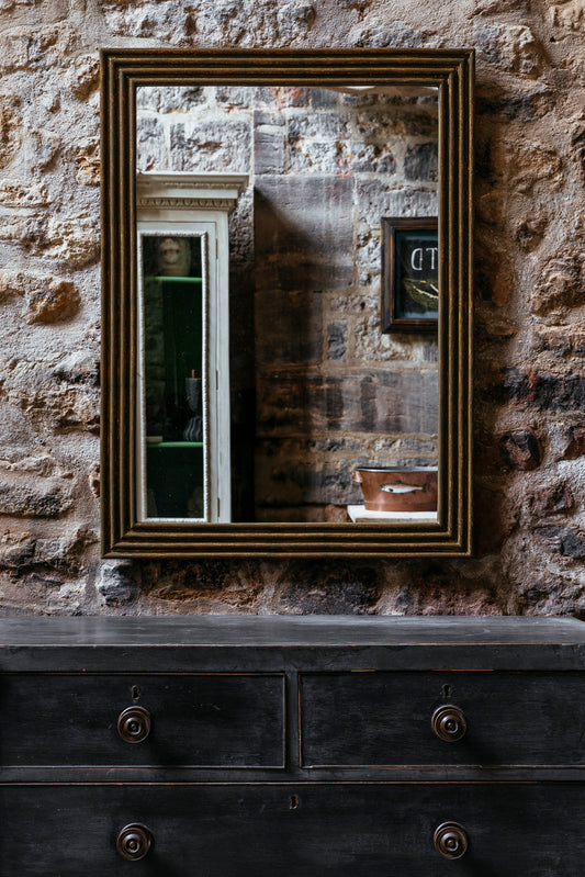 Reeded Mirror - Old Gilt