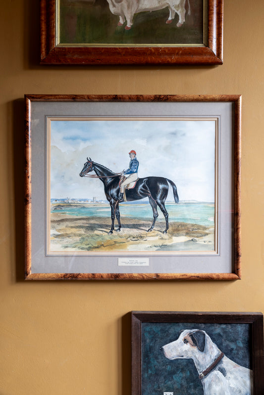 19th Century Watercolour of Horse and Jockey