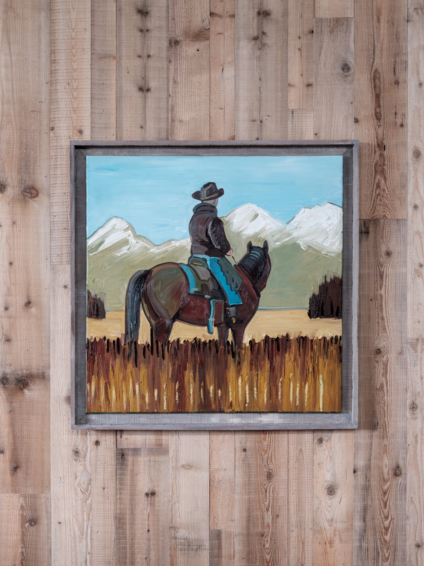"Out West" Cowboy Painting
