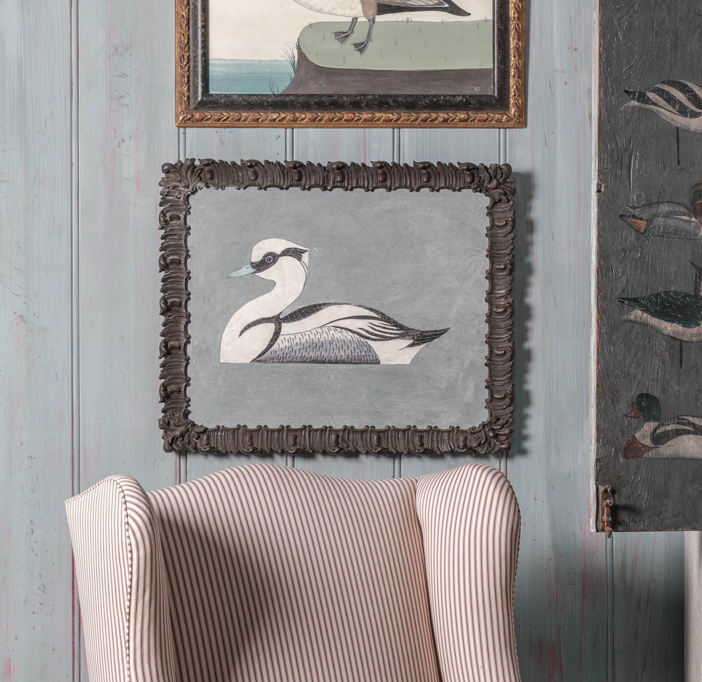 Naive Painting of a Smew