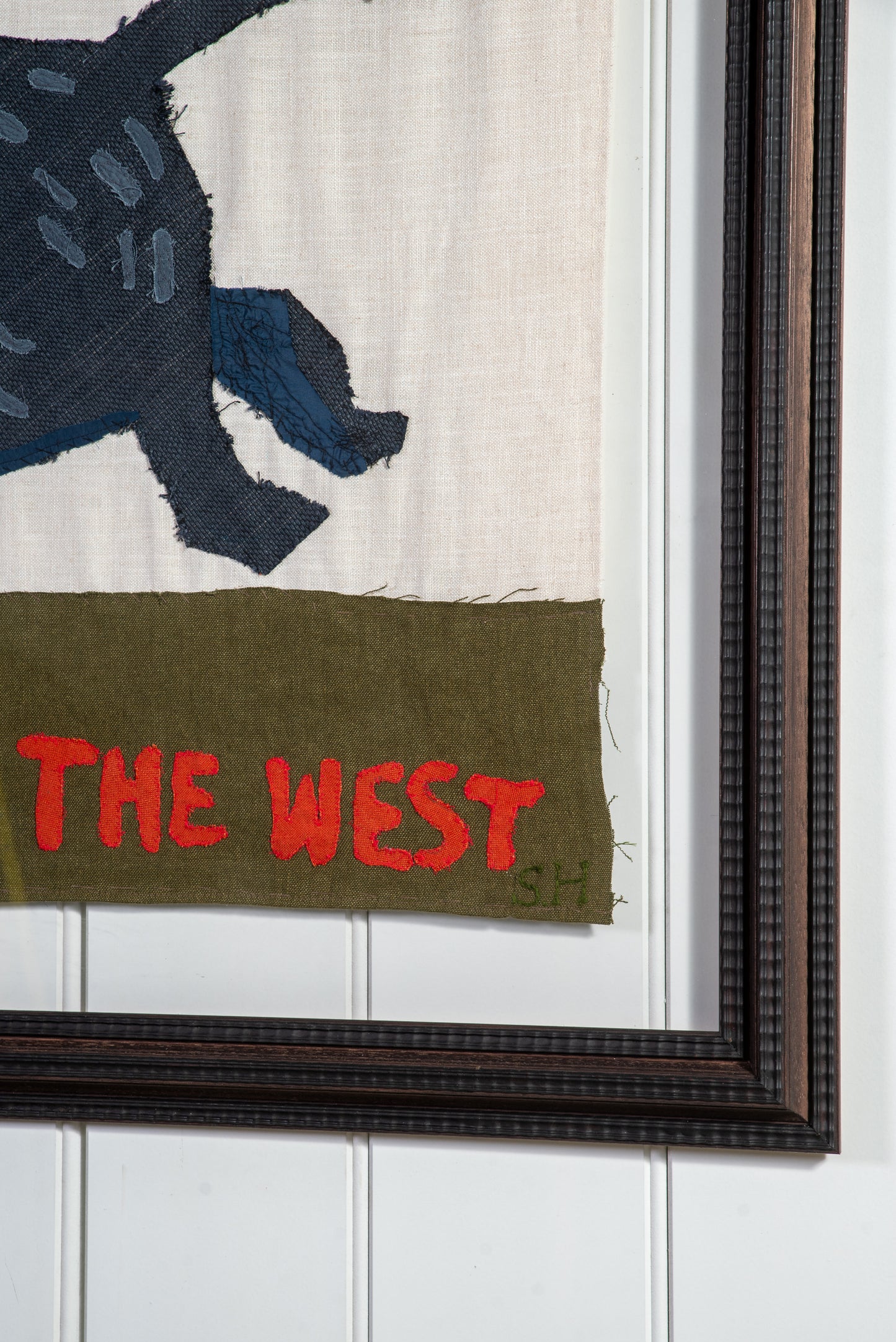 "Fastest Hog in the West" Tapestry Flag