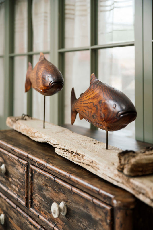 Pair of Carved Salmon