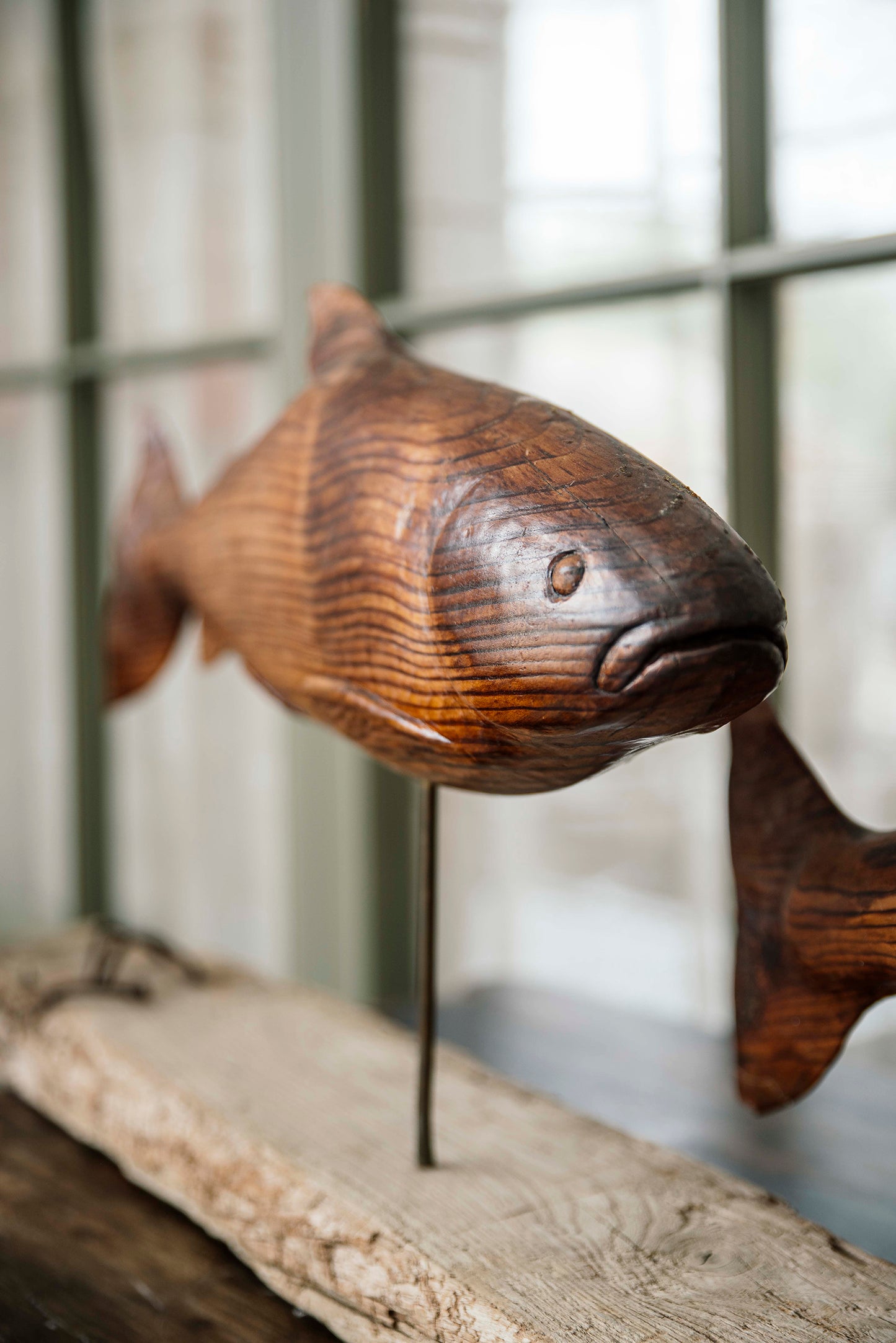 Pair of Carved Salmon