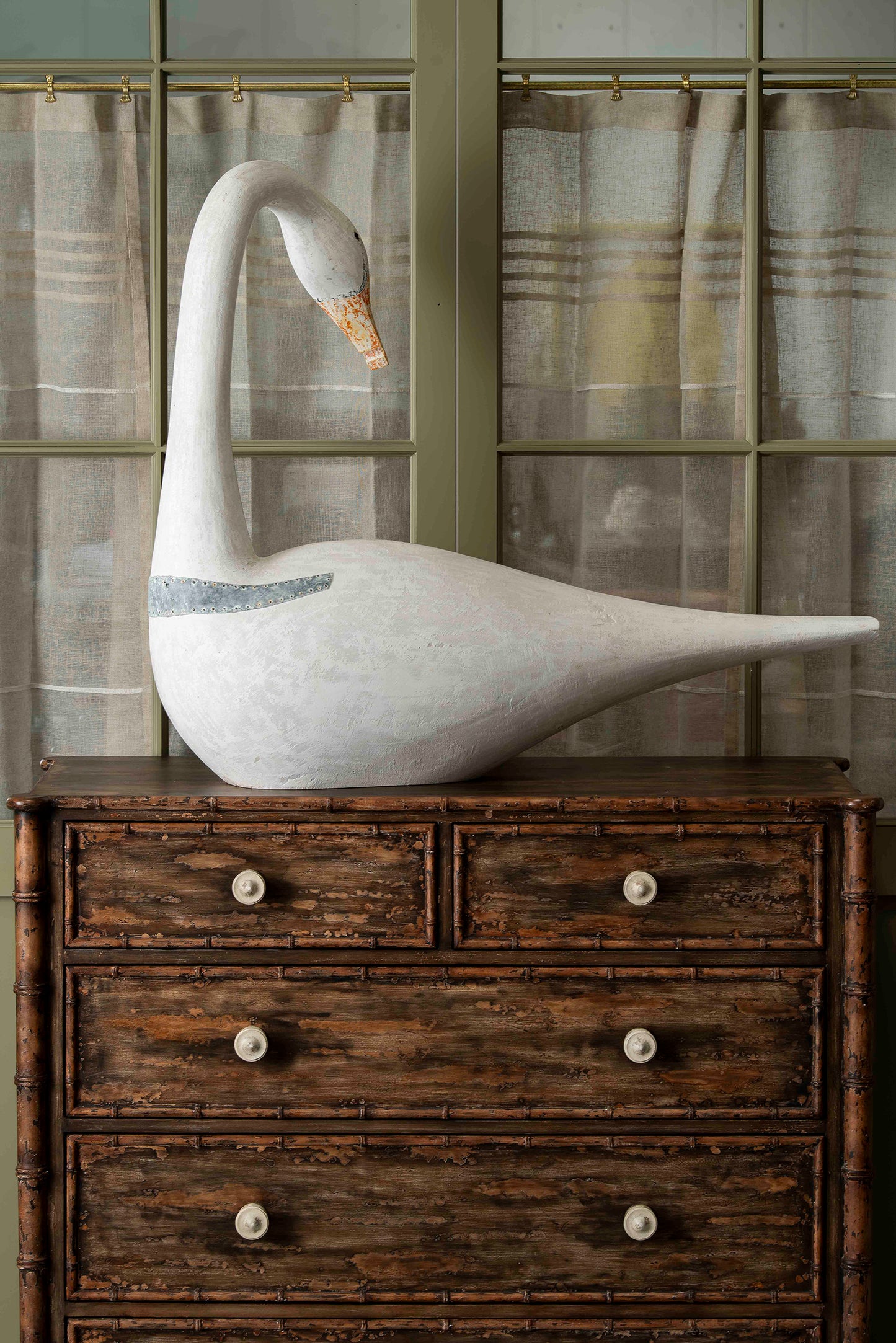 Pair of Swan Sculptures by Martin Scorey