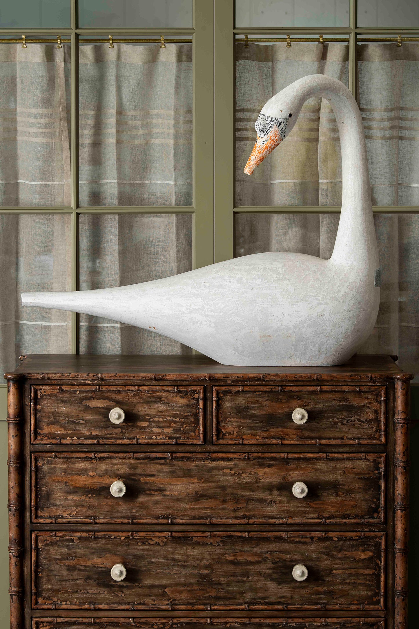 Pair of Swan Sculptures by Martin Scorey