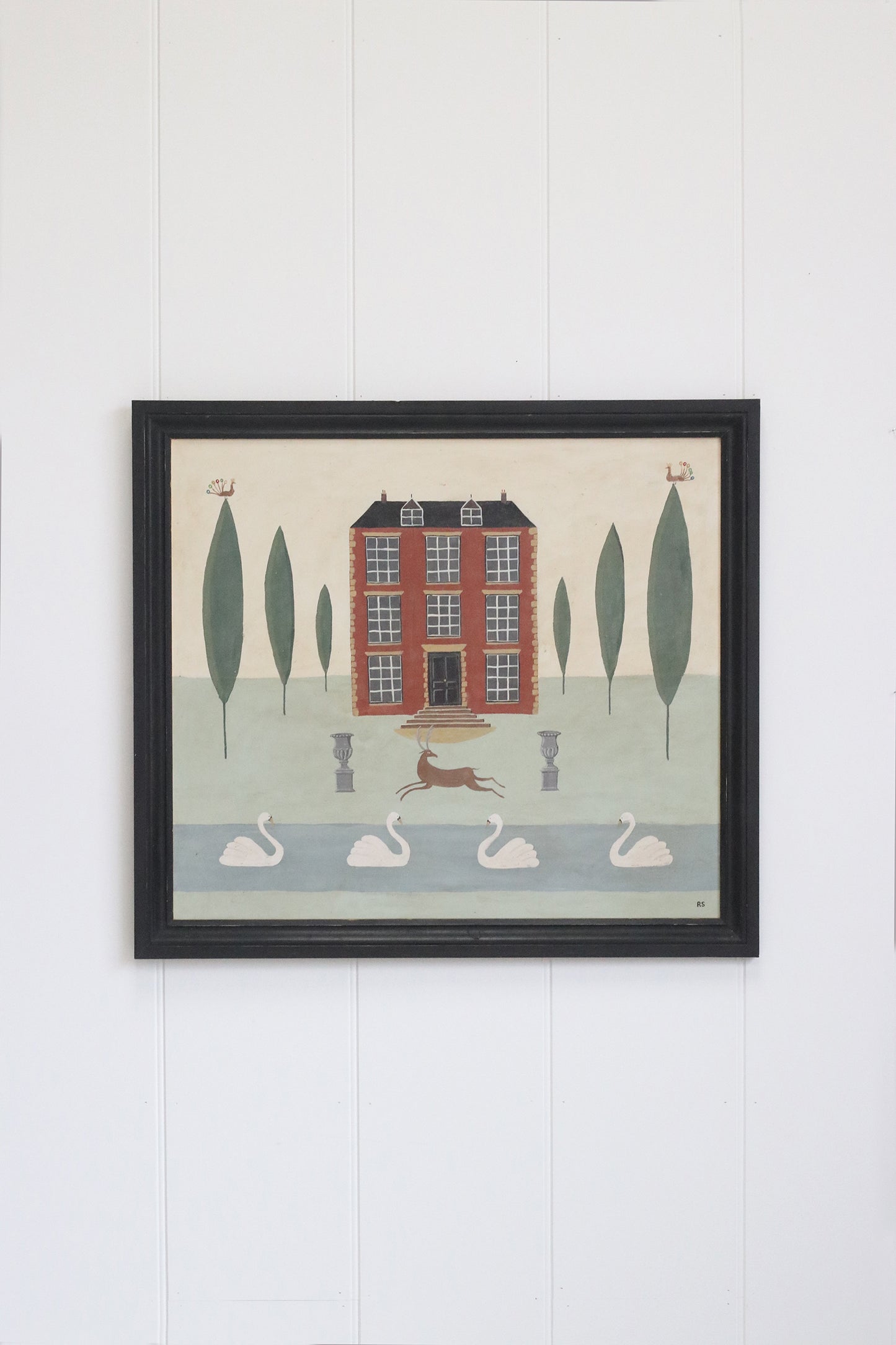 Folk Art Country House Painting