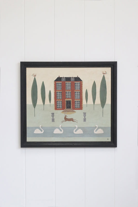 Folk Art Country House Painting