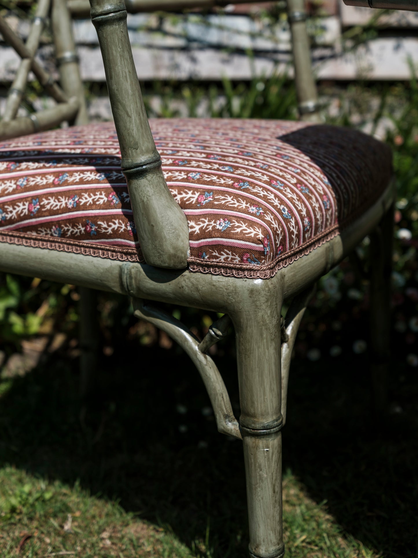 A Pair of Faux Bamboo Carver Chairs