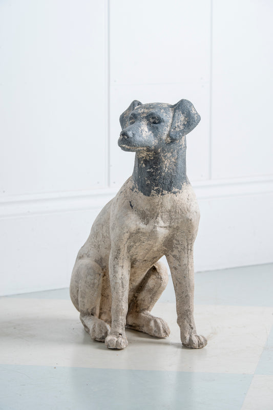 "Good Boy" Plaster Dog Sculpture