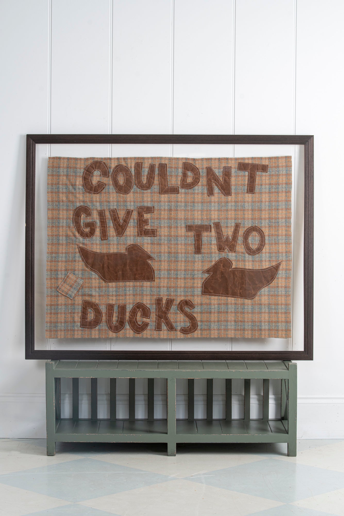 "Couldn't Give Two Ducks" Framed Flag