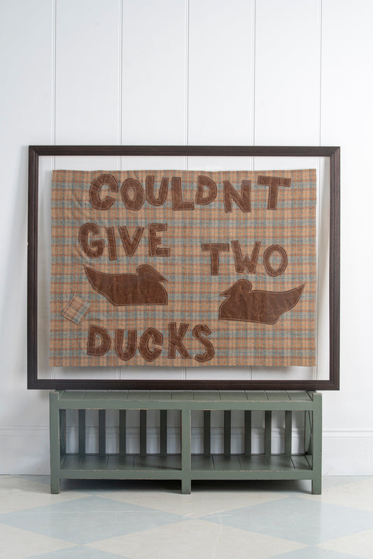 "Couldn't Give Two Ducks" Framed Flag