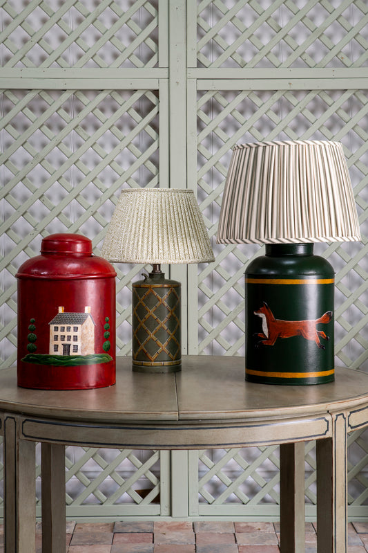 Hand Painted Lattice Lamp