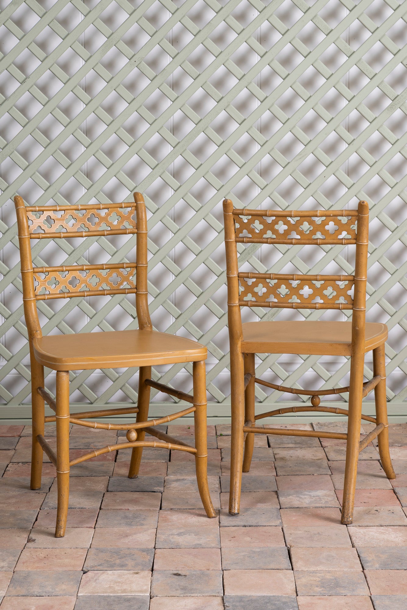 Mustard Bamboo Occasional Chairs