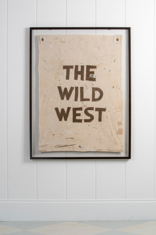 "The Wild West" Framed Flag